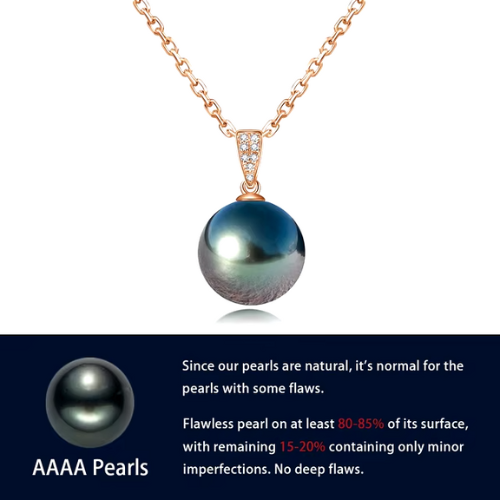 Premium Pearl Pendant 10/11mm - Rose Gold