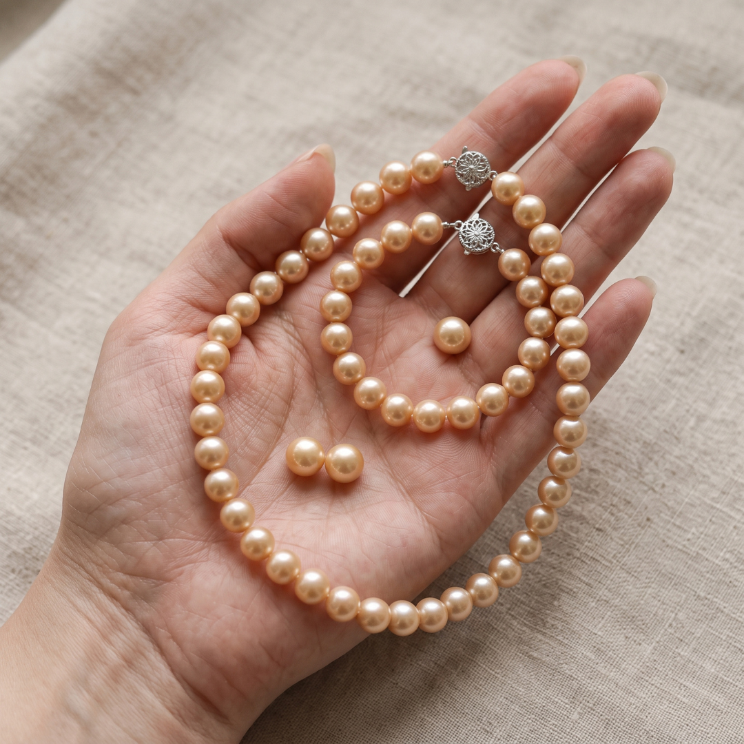Lumière Pearl Necklace Set – FREE Matching Bracelet & Earrings Included