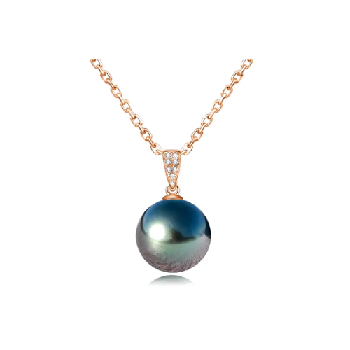 Premium Pearl Pendant 10/11mm - Rose Gold