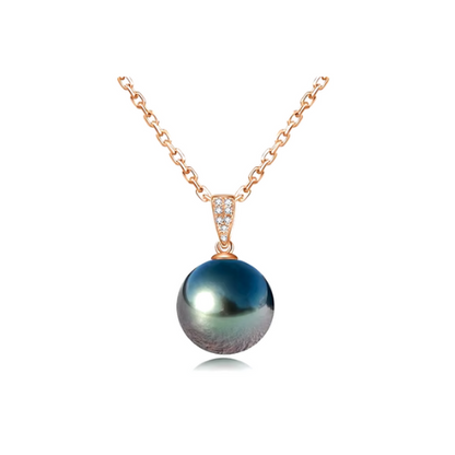 Premium Pearl Pendant 10/11mm - Rose Gold