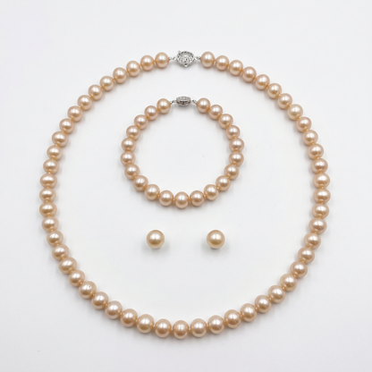 Lumière Pearl Necklace Set – FREE Matching Bracelet & Earrings Included