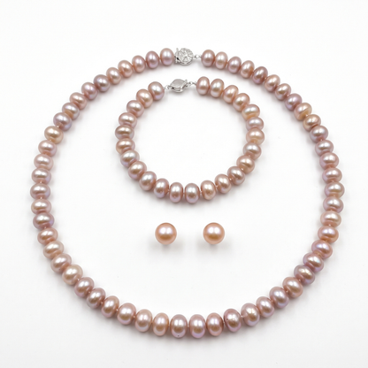 Lumière Pearl Necklace Set – FREE Matching Bracelet & Earrings Included