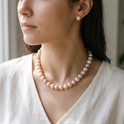 Lumière Pearl Necklace Set – FREE Matching Bracelet & Earrings Included