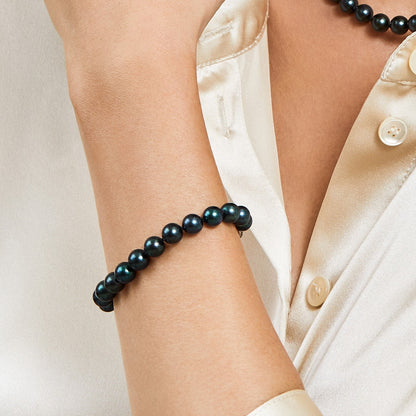 Black Japanese Akoya Pearl Bracelet 11.0-12.0mm