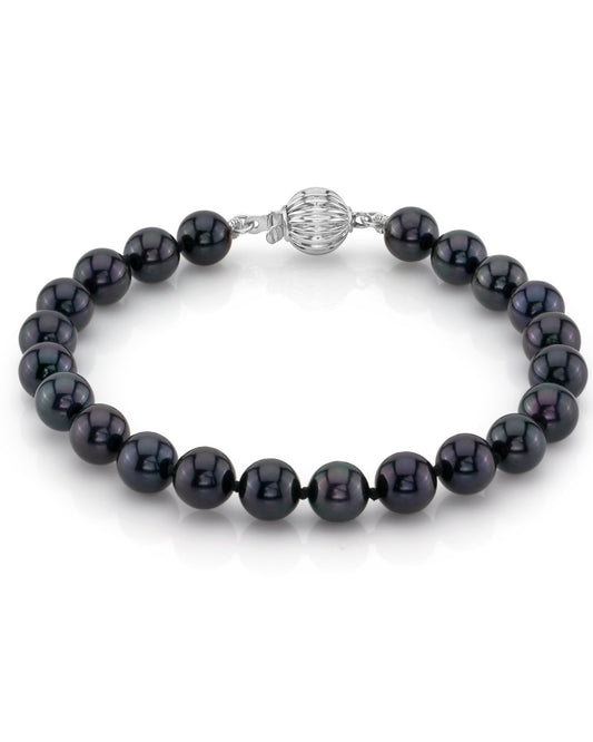 Black Japanese Akoya Pearl Bracelet 11.0-12.0mm