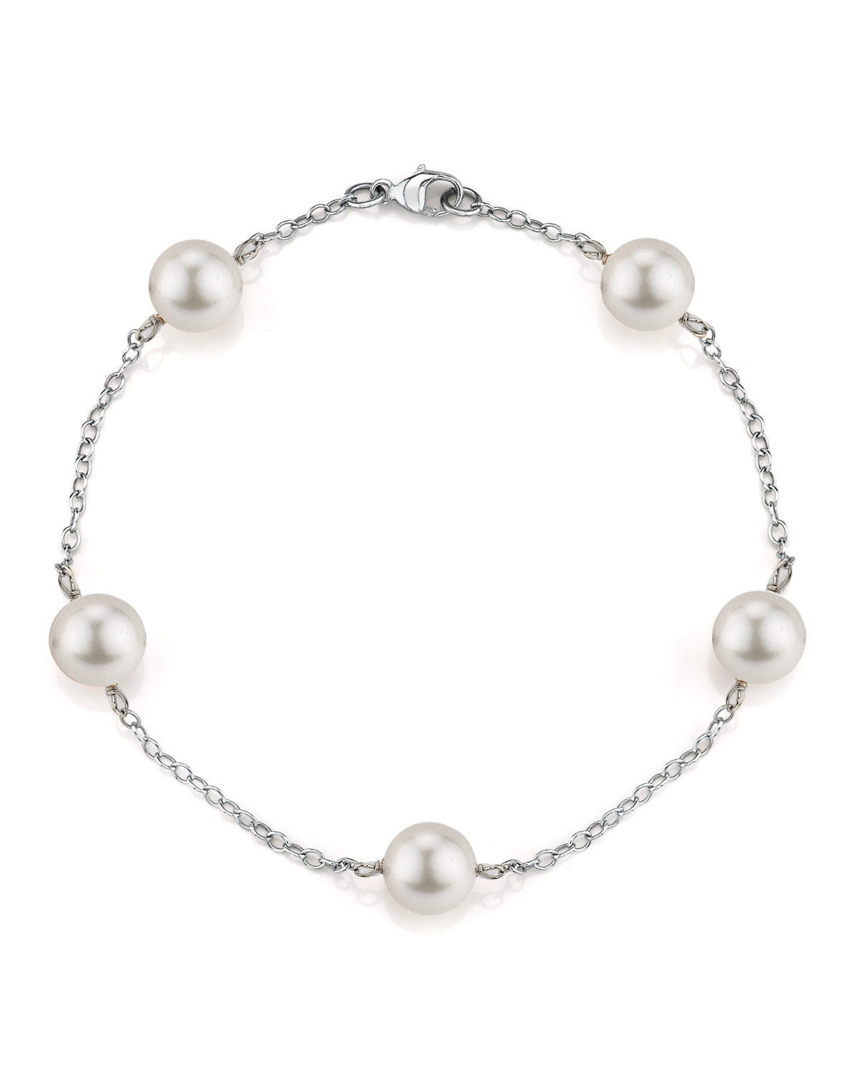 Japanese Akoya White Pearl Tincup Bracelet 7.0-8.0mm