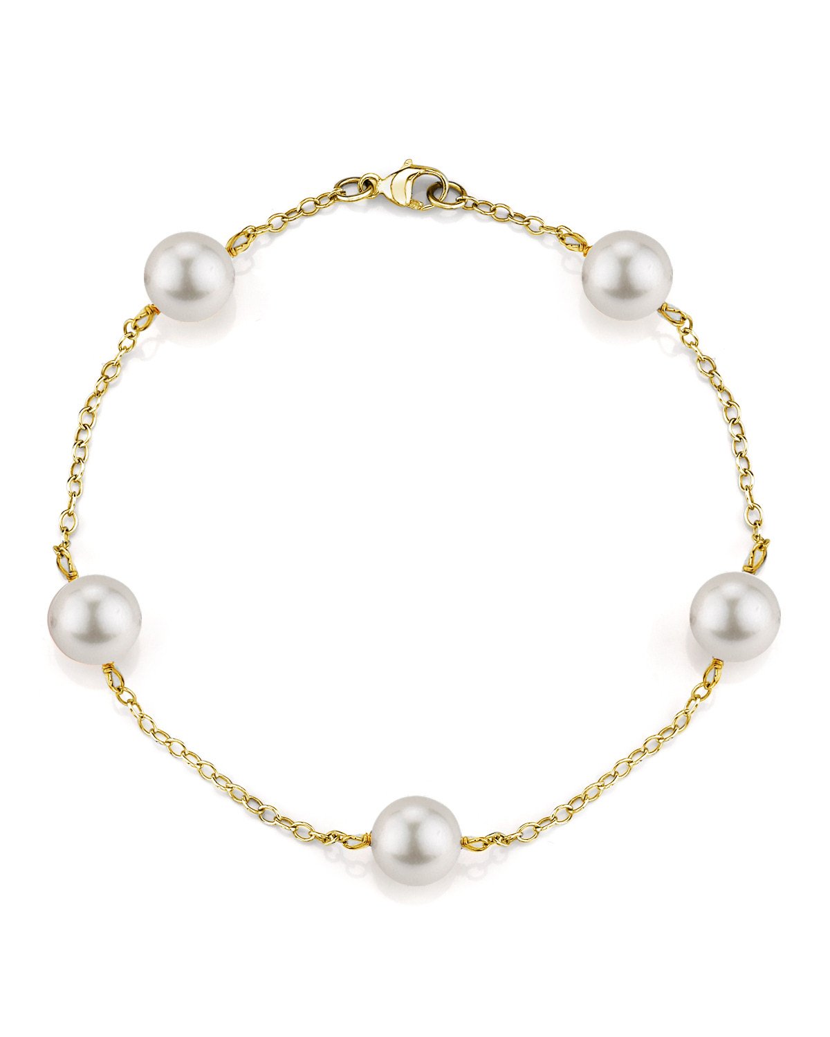 Japanese Akoya White Pearl Tincup Bracelet 7.0-8.0mm