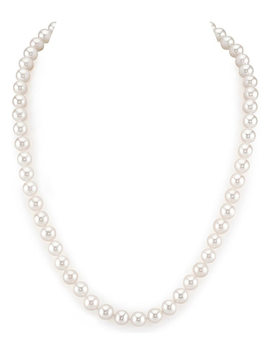 White Freshwater Pearl Necklace - 9.0-11.0mm