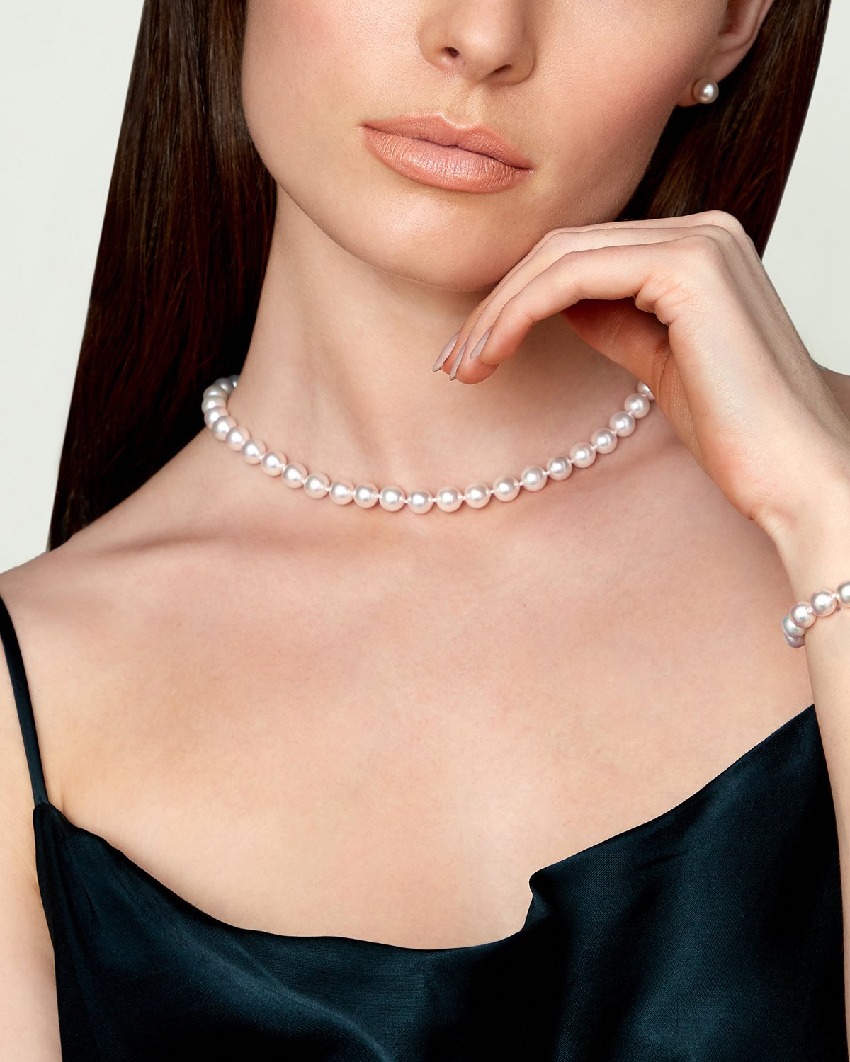 White  Akoya Pearl Necklace - 9.0-11.0mm