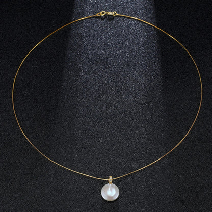 Natural Freshwater Pearls 12.0-13.0mm Large Baroque Button Pendant
