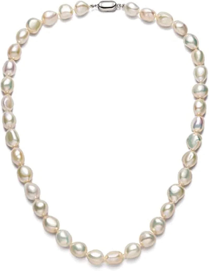 Quality Freshwater Cultured Baroque Pearl Necklace 8.0-9.0mm