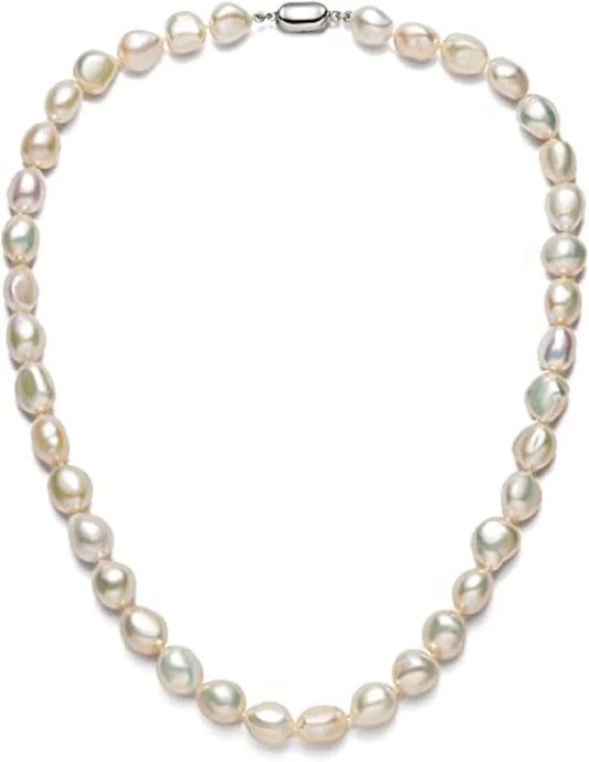 Quality Freshwater Cultured Baroque Pearl Necklace 8.0-9.0mm