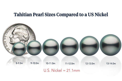 Silvery-Green Tahitian South Sea Pearl Necklace 9.0-11.0mm