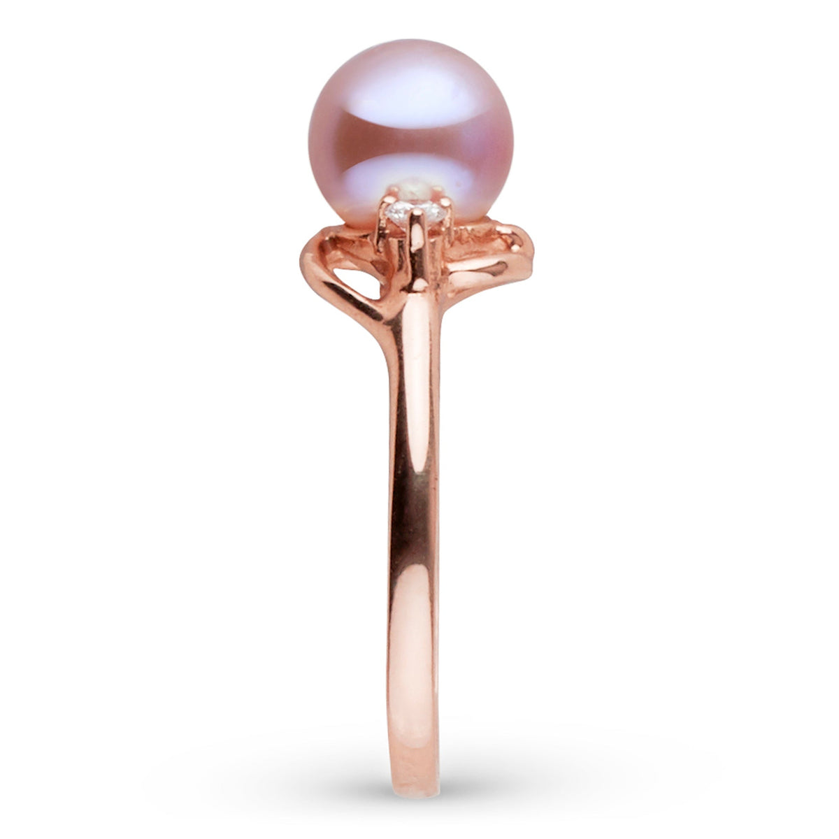 Tiara Collection 6.5-7.0 mm Lavender Freshadama Pearl and Diamond Ring