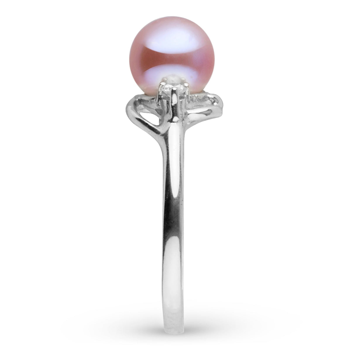 Tiara Collection 6.5-7.0 mm Lavender Freshadama Pearl and Diamond Ring