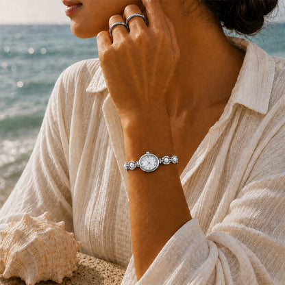 Hina Pearl Watch Silver