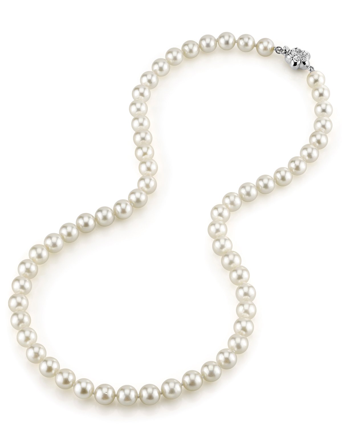 White Akoya Pearl Necklace  9.0-11.0mm