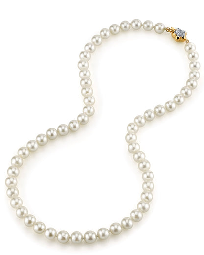 White Akoya Pearl Necklace  9.0-11.0mm