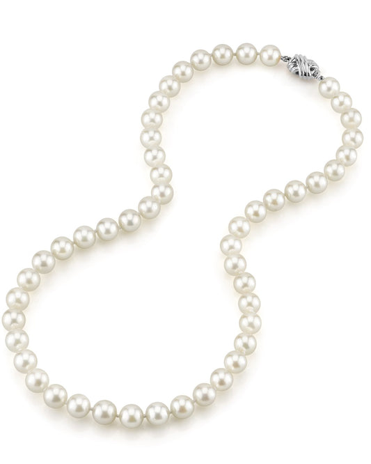 White  Akoya Pearl Necklace - 9.0-11.0mm