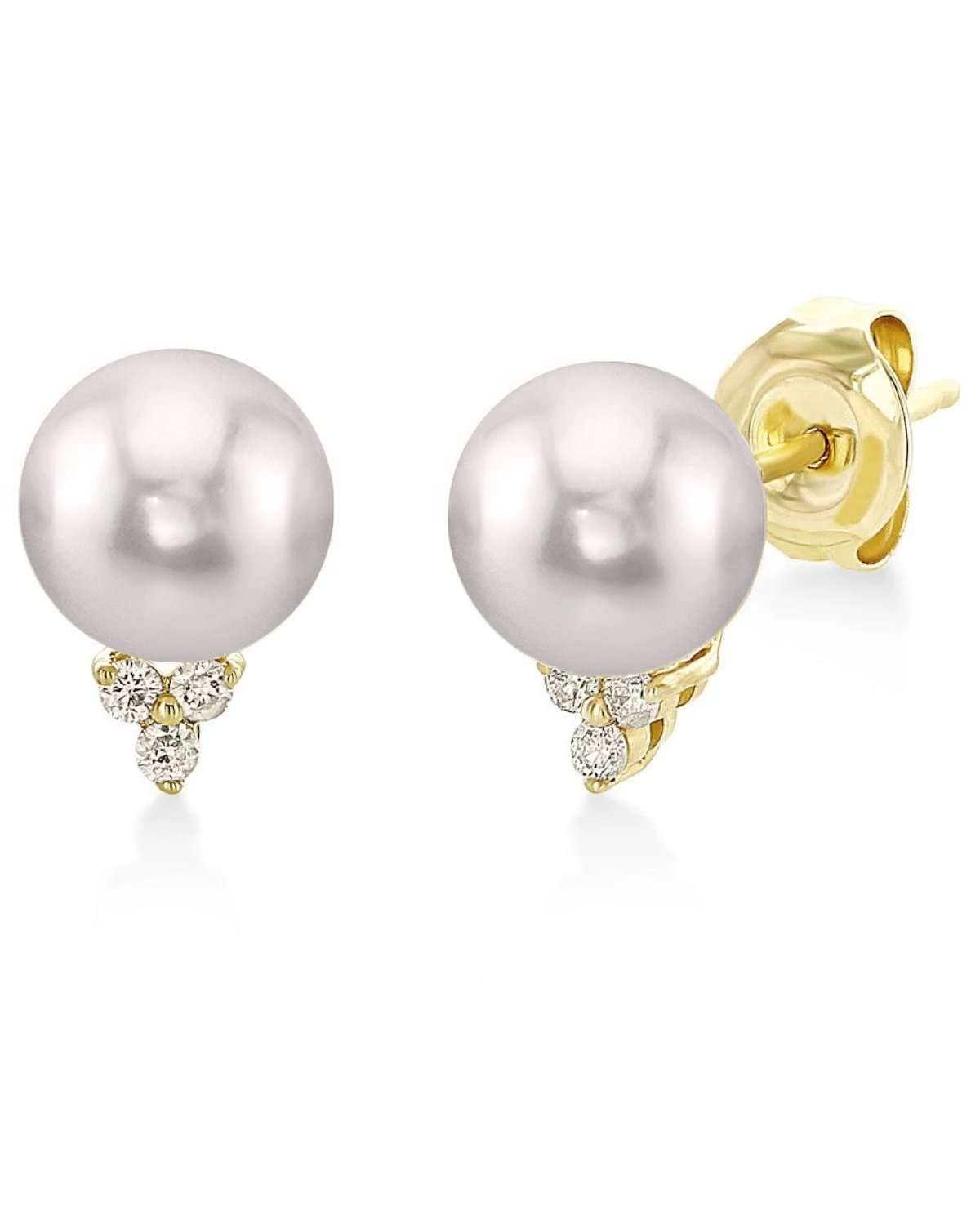 Akoya Pearl & CZ Grace Earrings 7.0-8.0mm