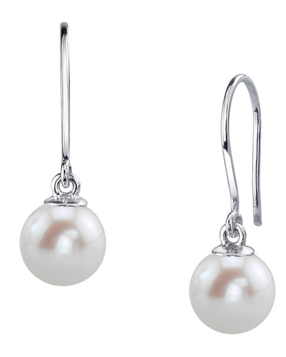 Freshwater Pearl Linda Dangling Earrings 7.0-8.0mm