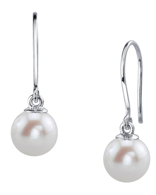 Freshwater Pearl Linda Dangling Earrings 7.0-8.0mm