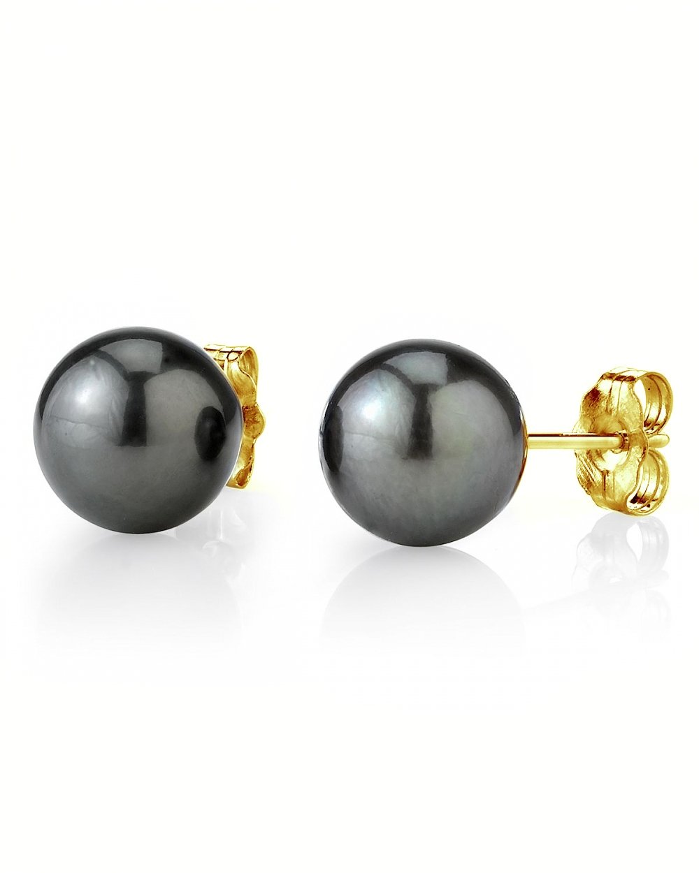 Black Tahitian Pearl Stud Earrings 7.0-8.0mm