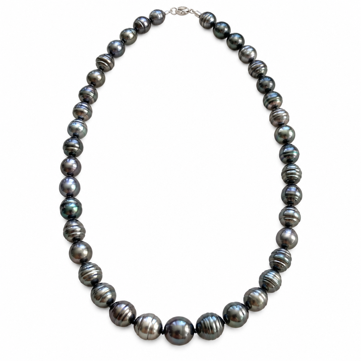 Noire Tahitian Circled Baroque Pearl Necklace 9.0–11.0mm